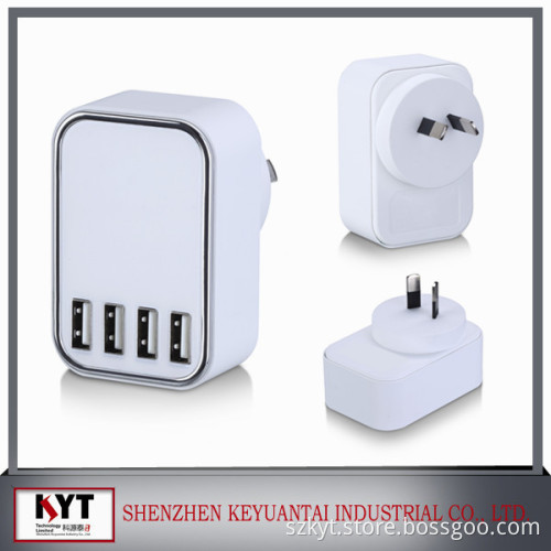 22.5w 5V4.5A 4 usb australian travel adapter,CE,Rohs,Fcc,SAA certified